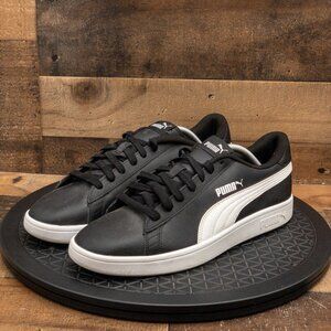 PUMA SMASH V2 MENS ATHLETIC SHOES RETRO SNEAKERS CASUAL BLACK LEATHER SIZE 12